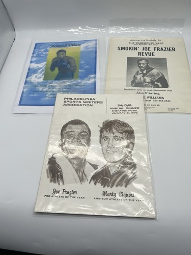 Joe frazier program - program, boxing